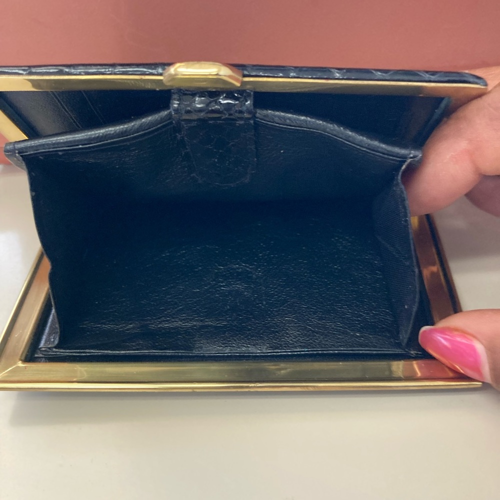 Vintage Women's Croc embossed Leather Wallet/Billfold by Nordstrom’s - Picture 6 of 7